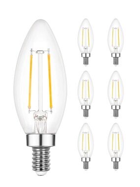 Clear Filament LED dimmable crisp bright light (6pack)